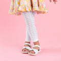 White Fancy Knit Footless Tights