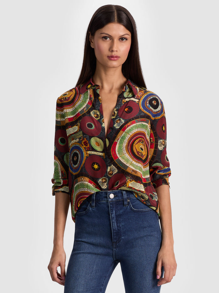 WILLA SILK BLOUSE - HANDS OF TIME