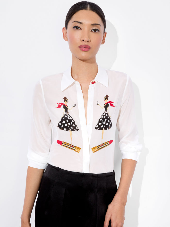 WILLA SILK BLOUSE - I AM WOMAN OFF WHITE