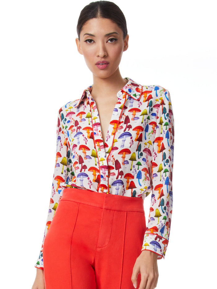 WILLA SILK BLOUSE - MAGIC MUSHROOM