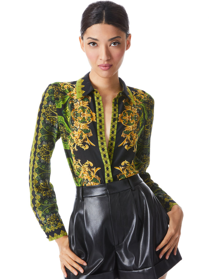 WILLA SILK BLOUSE - RENDEZVOUS