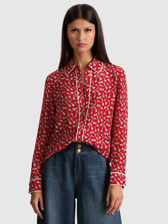 WILLA SILK BLOUSE - QUEENING