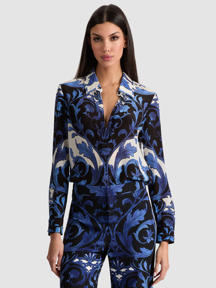 WILLA SILK BLOUSE - REGAL RETREAT