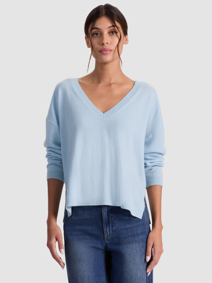 WILLIAMS CASHMERE PULLOVER - CAROLINA BLUE