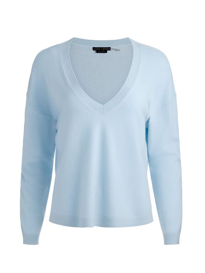 WILLIAMS CASHMERE PULLOVER - CAROLINA BLUE