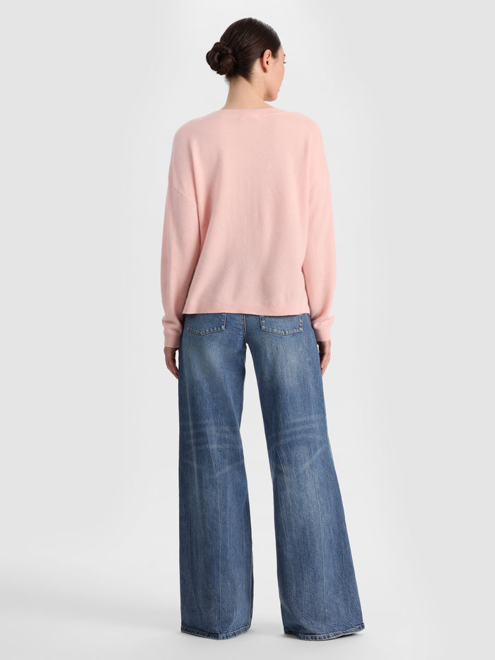 WILLIAMS CASHMERE PULLOVER - ENGLISH ROSE