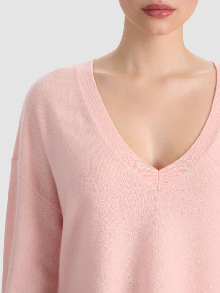 WILLIAMS CASHMERE PULLOVER - ENGLISH ROSE