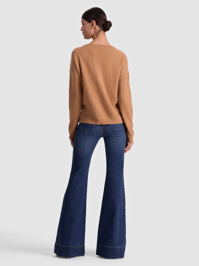 WILLIAMS CASHMERE PULLOVER - PRALINE