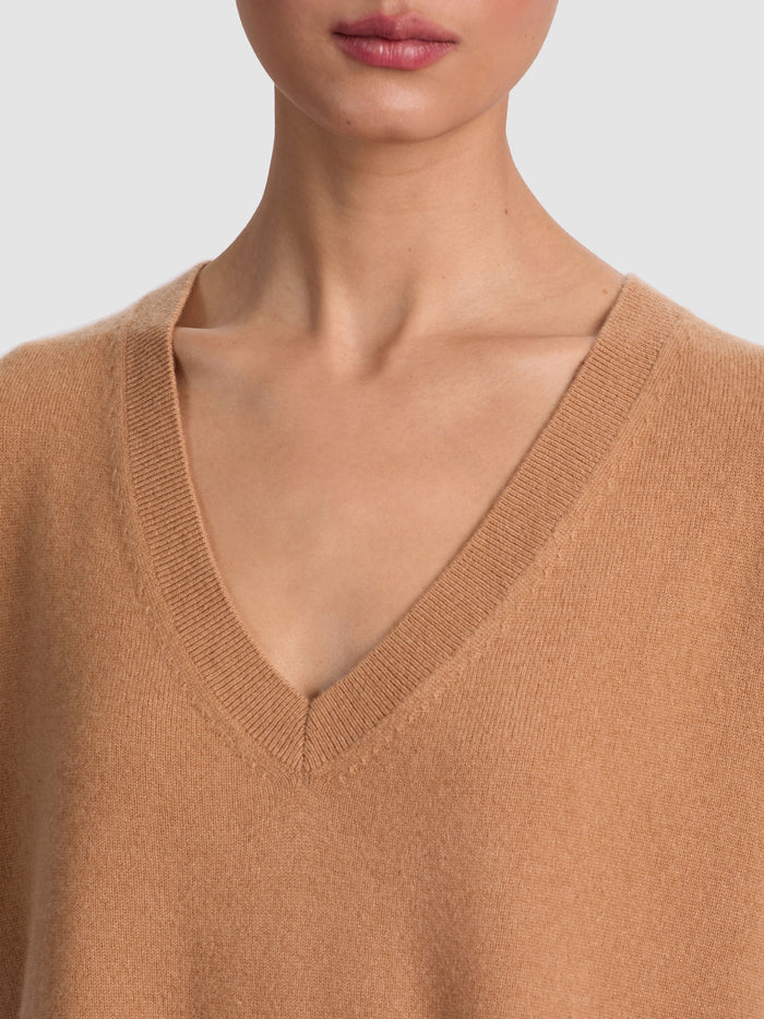 WILLIAMS CASHMERE PULLOVER - PRALINE