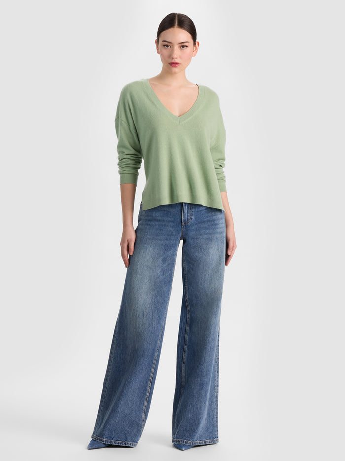 WILLIAMS CASHMERE PULLOVER - SAGE