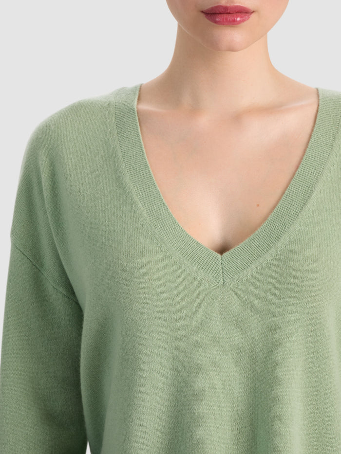WILLIAMS CASHMERE PULLOVER - SAGE