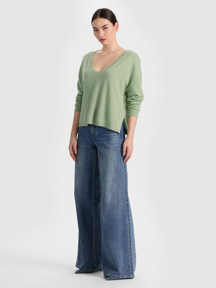 WILLIAMS CASHMERE PULLOVER - SAGE