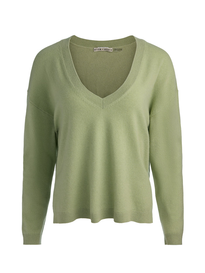 WILLIAMS CASHMERE PULLOVER - SAGE