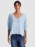 WILLIAMS CASHMERE PULLOVER - CAROLINA BLUE