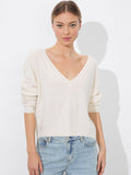 WILLIAMS CASHMERE PULLOVER - ECRU