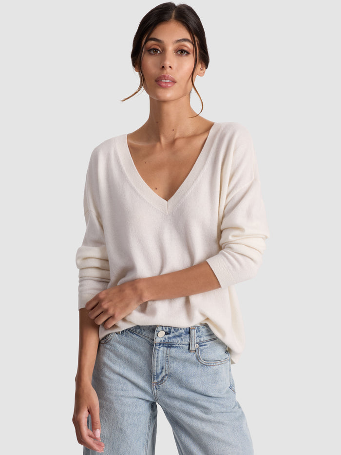 WILLIAMS CASHMERE PULLOVER - ECRU