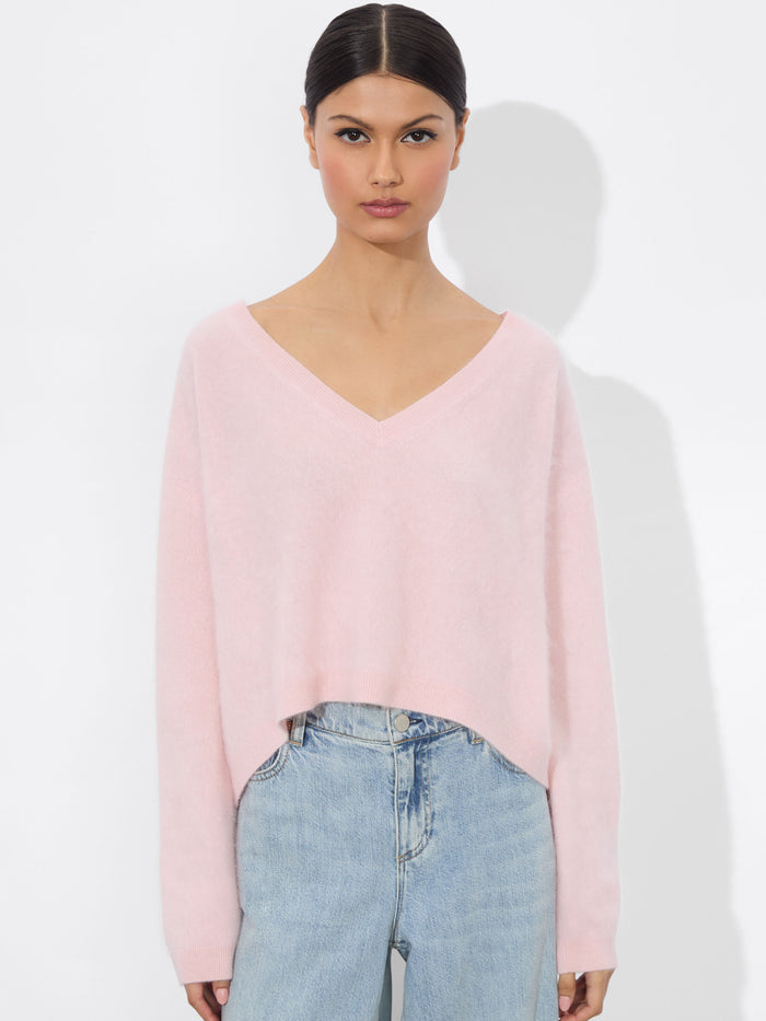 WILLIAMS CASHMERE PULLOVER - SHELL PINK