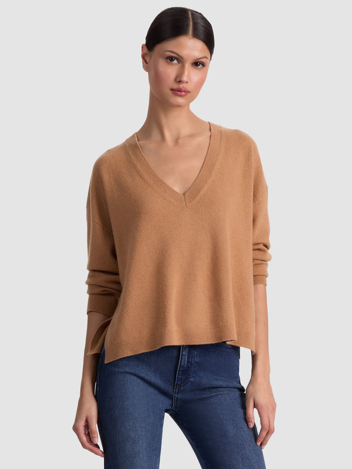 WILLIAMS CASHMERE PULLOVER - PRALINE