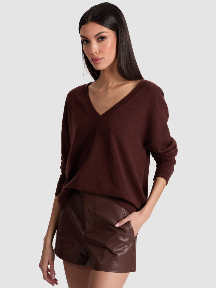 WILLIAMS CASHMERE PULLOVER - MOCHA