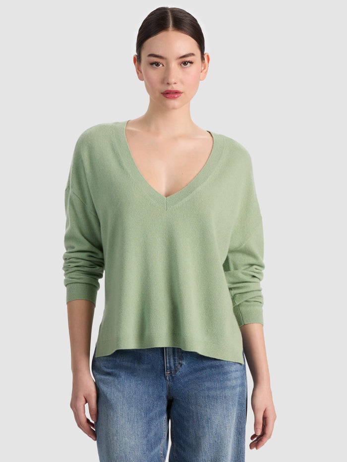WILLIAMS CASHMERE PULLOVER - SAGE