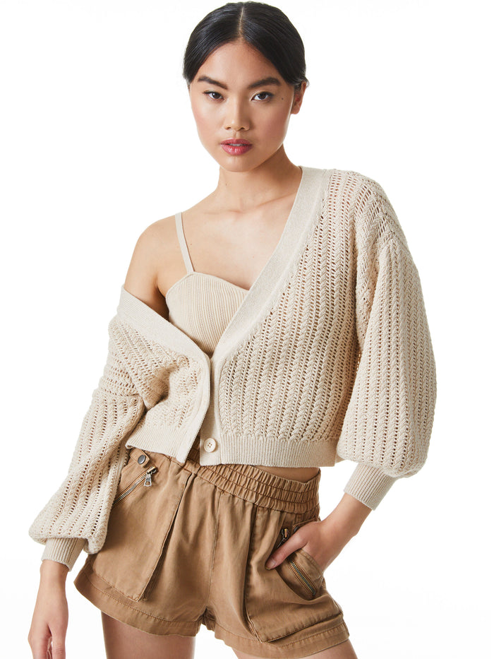 WINSOR SLOUCHY CARDIGAN - SAND