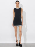 WYNELL MINI DRESS - BLACK/OFF WHITE