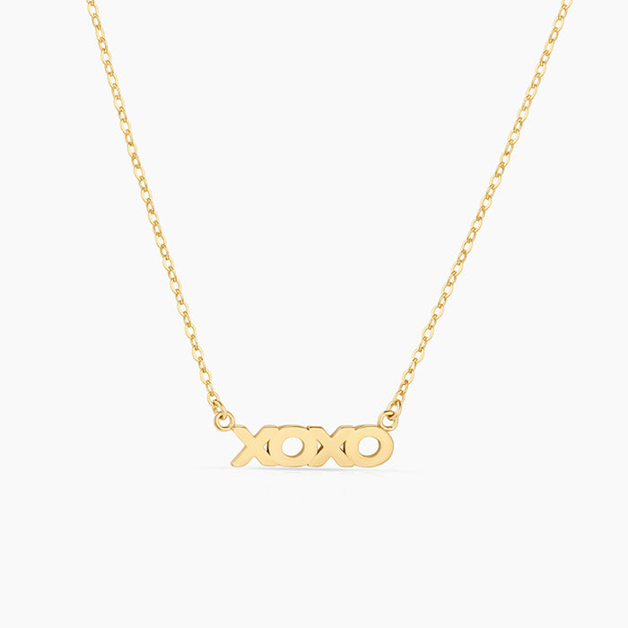 XOXO Script Necklace
