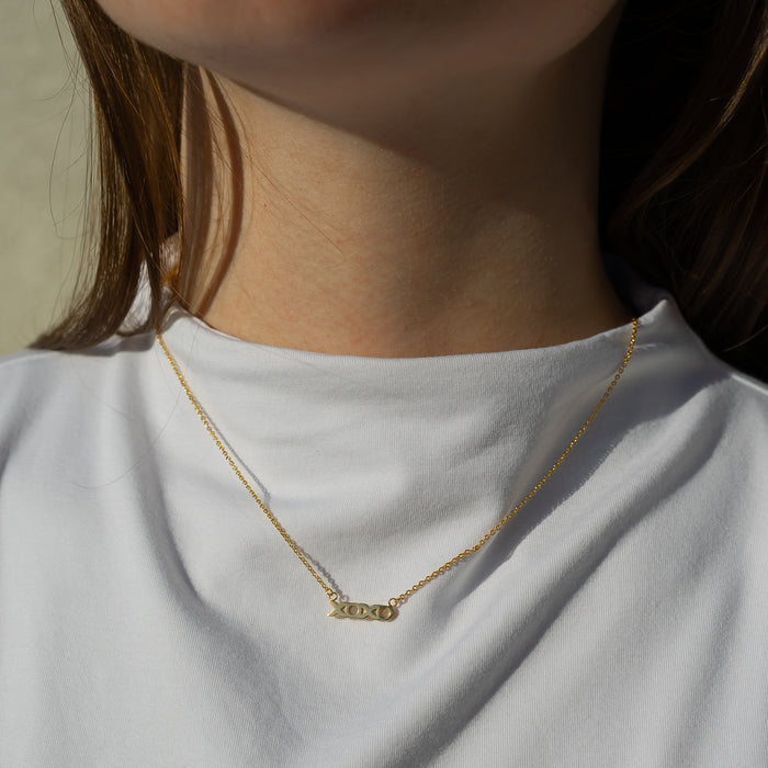 XOXO Script Necklace