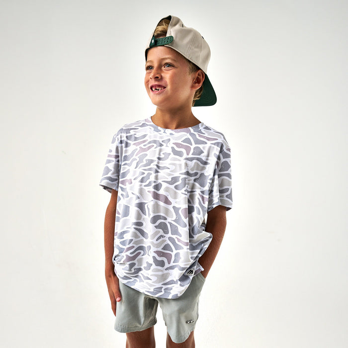 Youth Go To Tee White Camo