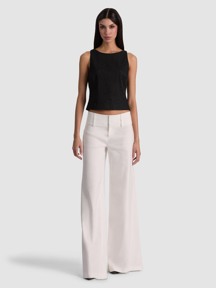 YVETTE BOAT NECK TANK - BLACK