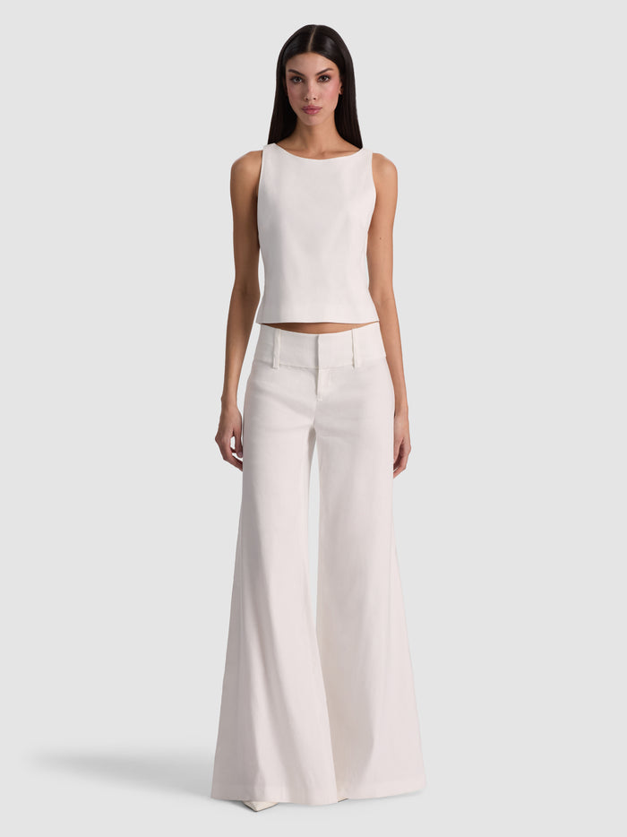 YVETTE BOAT NECK TANK - OFF WHITE