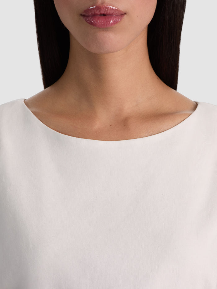 YVETTE BOAT NECK TANK - OFF WHITE