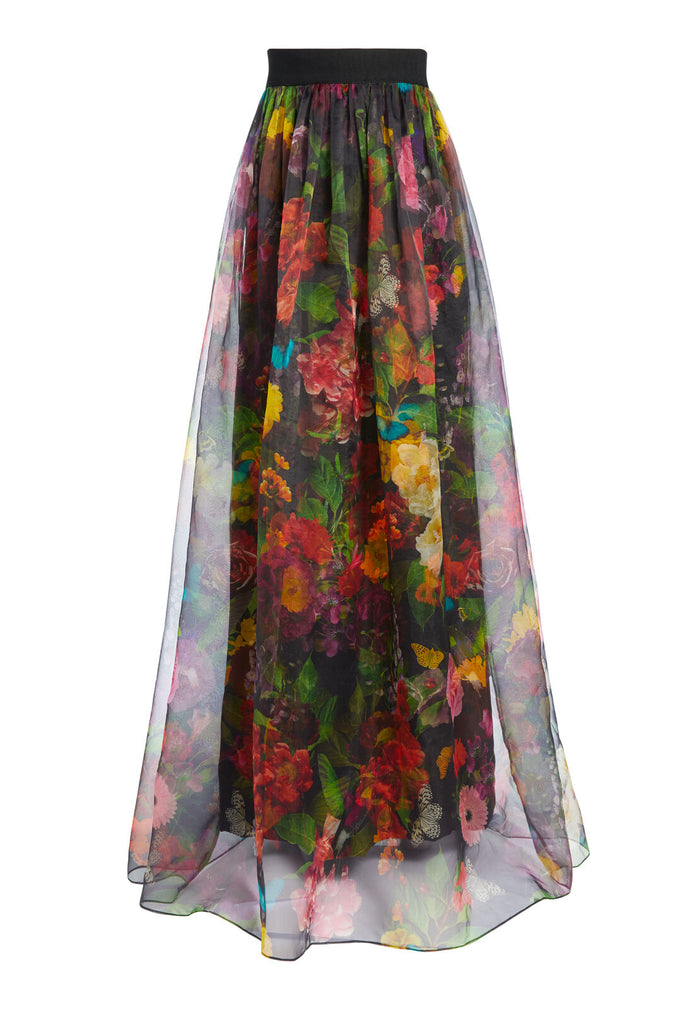 YVONNE FLORAL MAXI GOWN SKIRT - MD GARDEN FLORAL