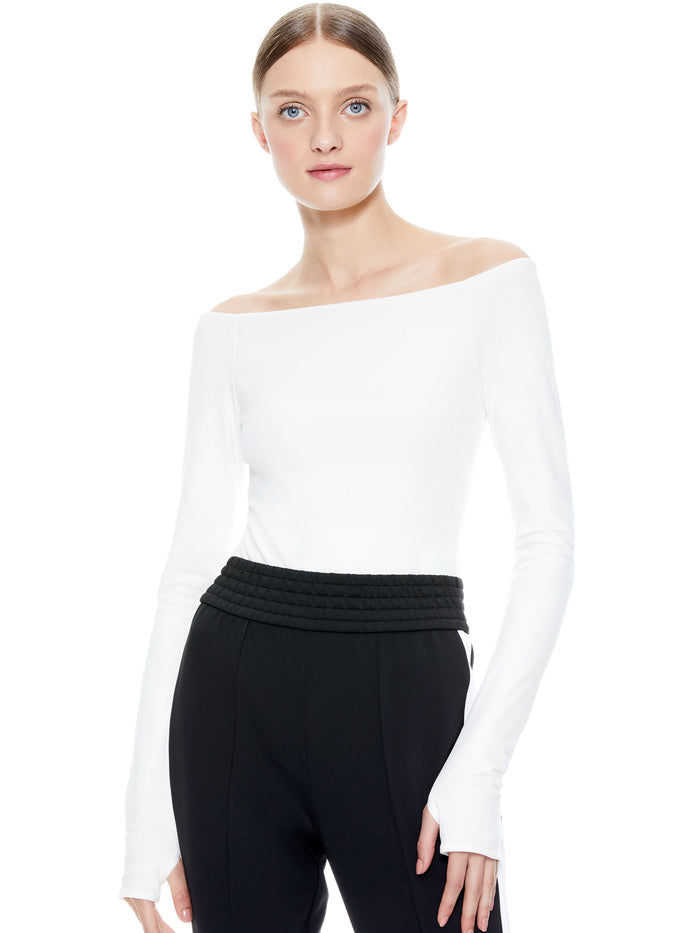 ZADIE OFF THE SHOULDER BODYSUIT - OFF WHITE