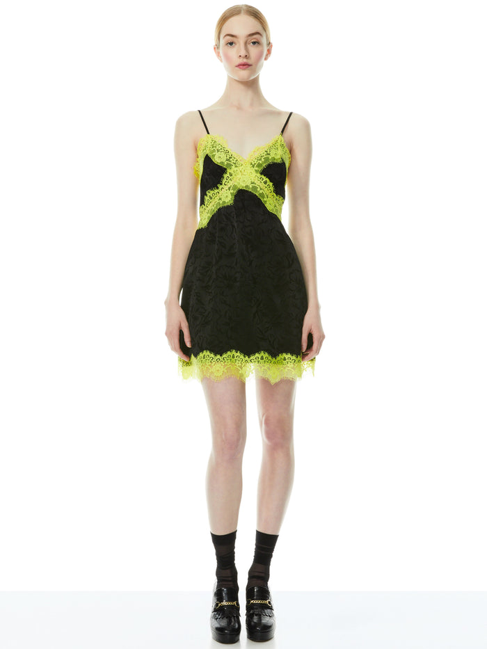 ZAIRA LACE TRIM MINI DRESS