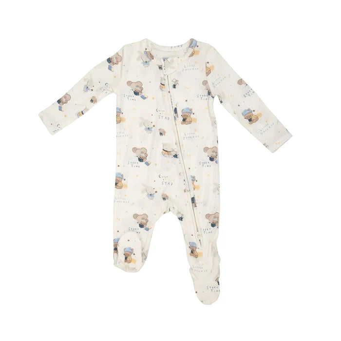 Zippered Footie- Bedtime Story Animals