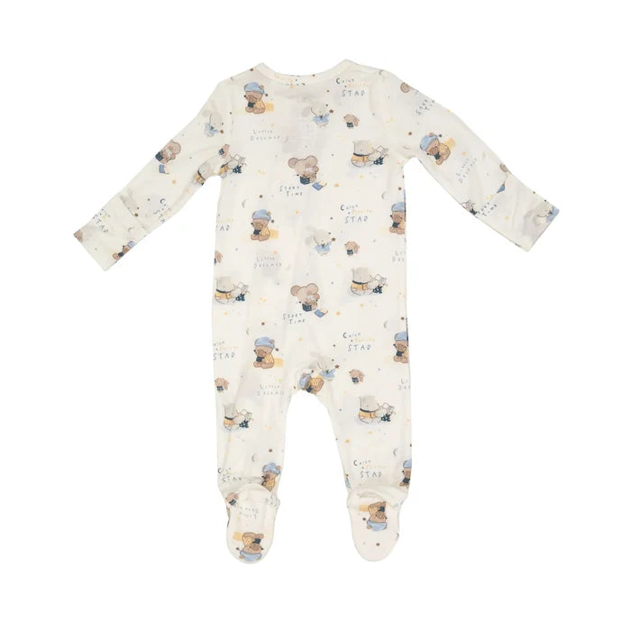 Zippered Footie- Bedtime Story Animals