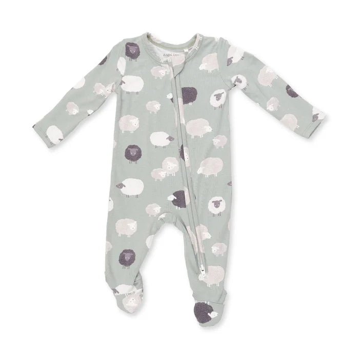 Zippered Footie- Black Sheep