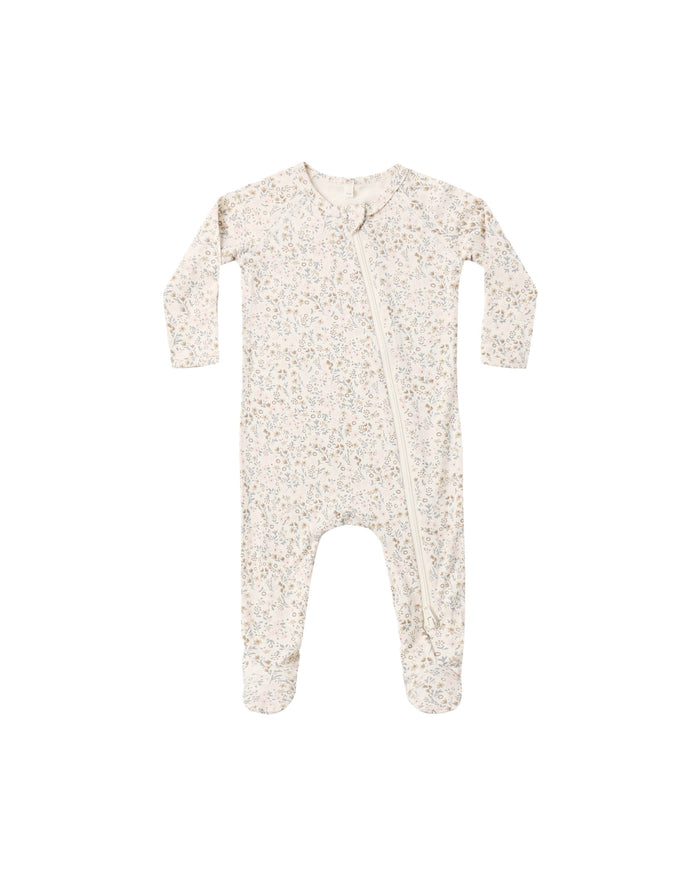 Zippered Footie- Bloom