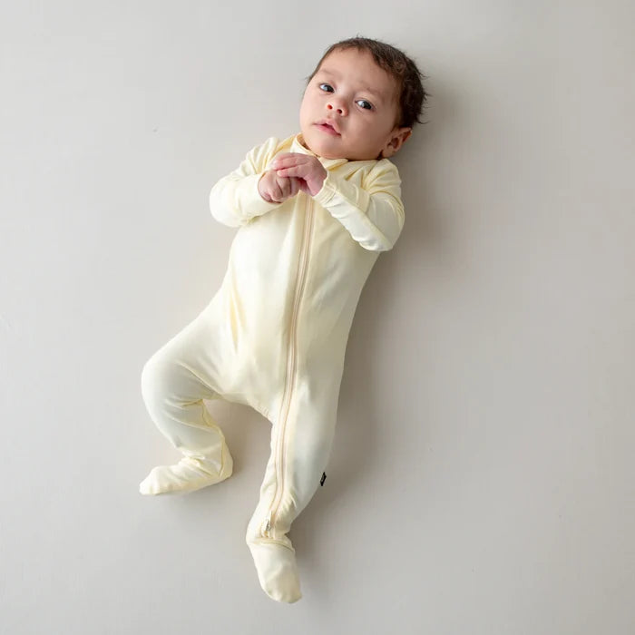 Zippered Footie- Chamomile