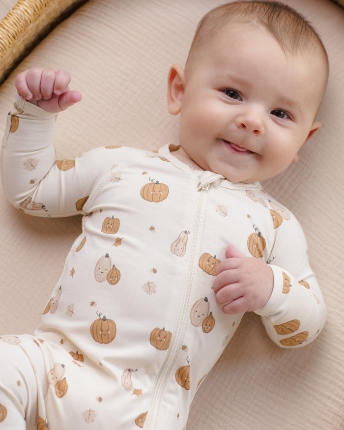 Zippered Footie- Harvest Friends