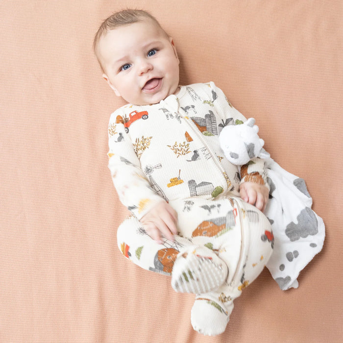 Zippered Footie- Hay Farmer