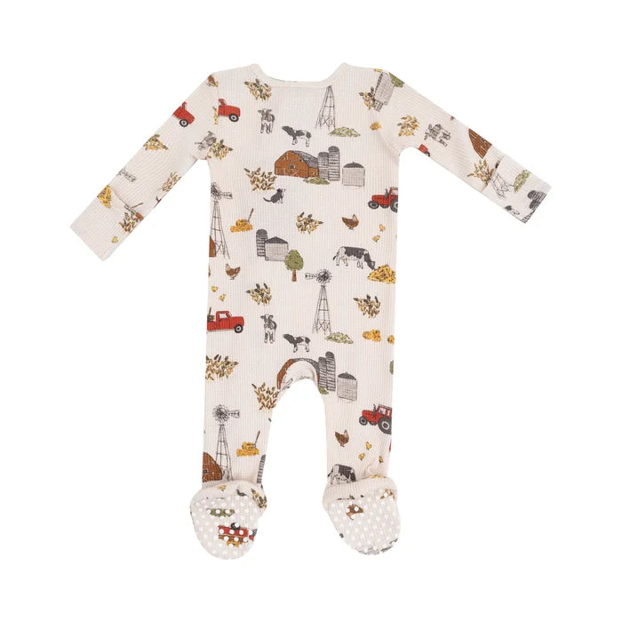 Zippered Footie- Hay Farmer
