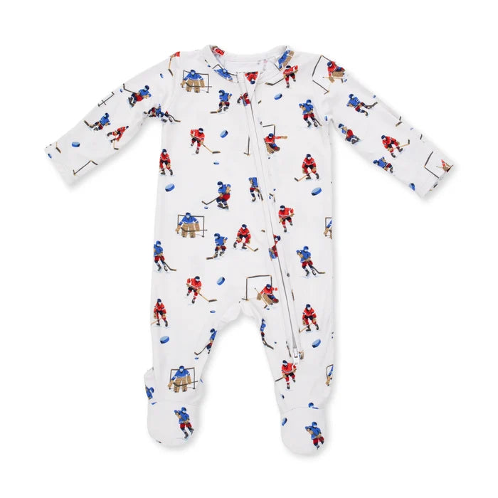 Zippered Footie- Hockey Players