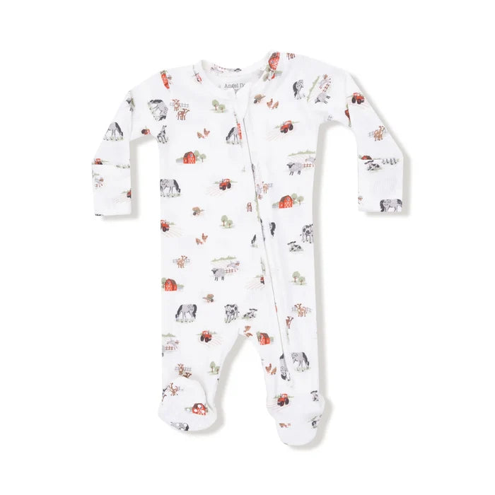 Zippered Footie- Little Farm