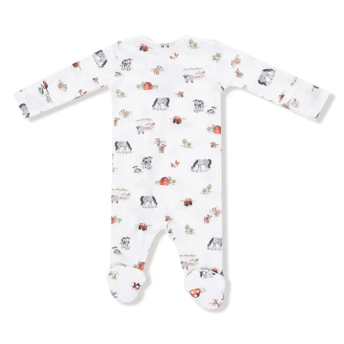 Zippered Footie- Little Farm