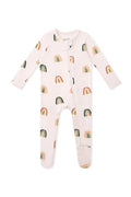 Zippered Footie- Retro Rainbow