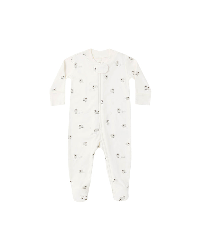 Zippered Footie- Sheep
