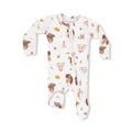 Zippered Footie- Vintage Baby Farm Animals