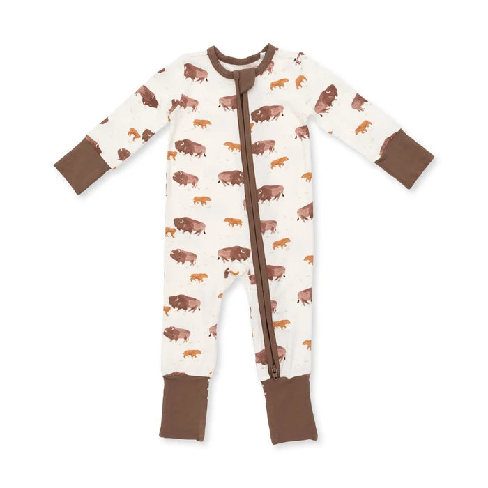 Zippered Romper- American Buffalo